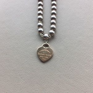 Tiffany & Co. Silver Bracelet w/ Heart Charm